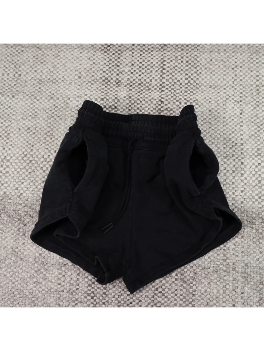 Gymshark Fitness Black Sweat Shorts Womens XS Drawstring Lounge Athletic